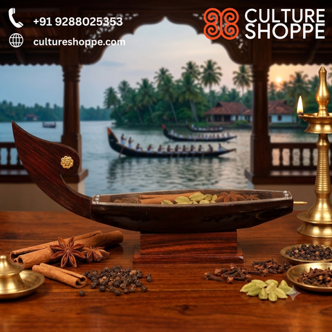Wooden Chundan vallam with Spices | Wooden Boat with Spices