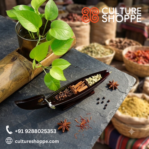 Wooden Chundan vallam with Spices | Wooden Boat with Spices