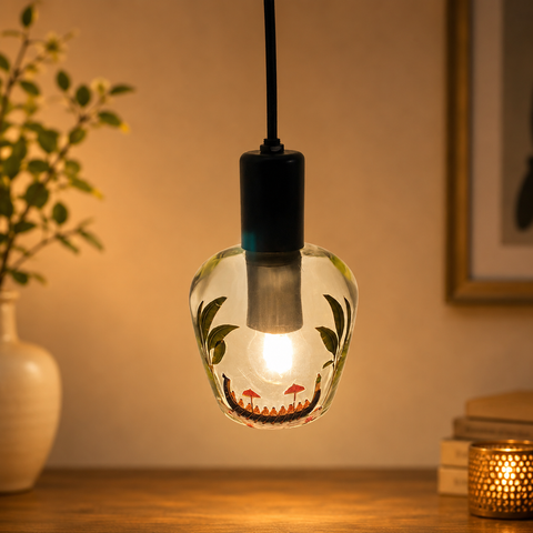 Upcycled Glass Bottle Hanging Lamps