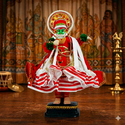 Kathakali Figurine (Pacha Vesham) | Kerala Handicraft Doll