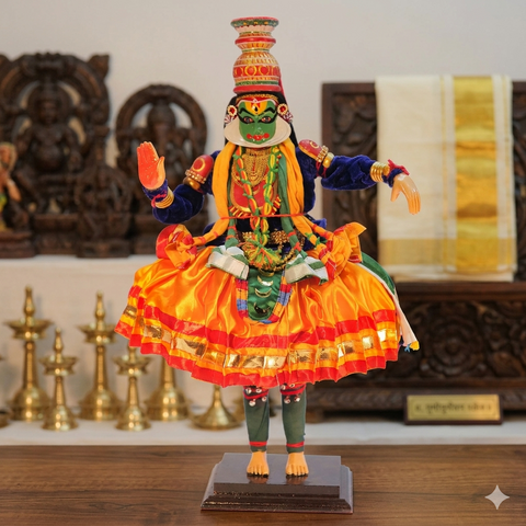 Kathakali Figurine (Krishna) | Kerala Handicraft Doll