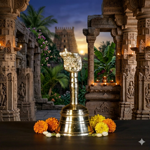 Kerala Brass Pooja Thali Set | 5 items | Pooja Set