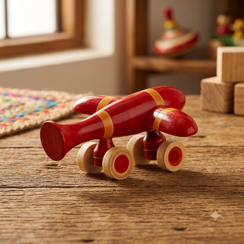 Wooden Aeroplane Toy | Channapatna Toys Online Shopping