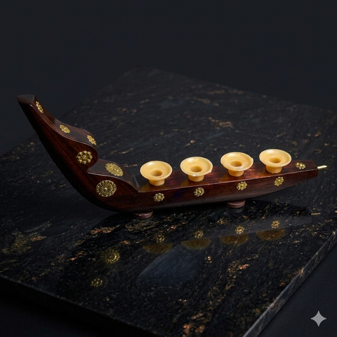 Wooden Chundan Vallam Pen/Pencil Holder | Snake Boat with Holder | Boat with Pen Holder