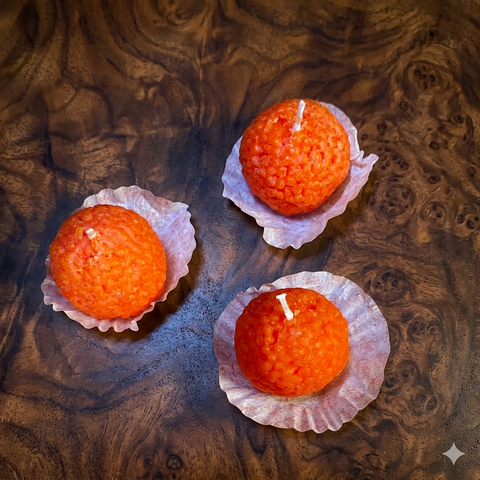 Decorative Scented Laddoo Candles | Set of 4