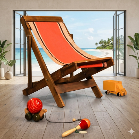 Baby Leaning chair | Wooden Easy Chair for Children | Mini Charukasera