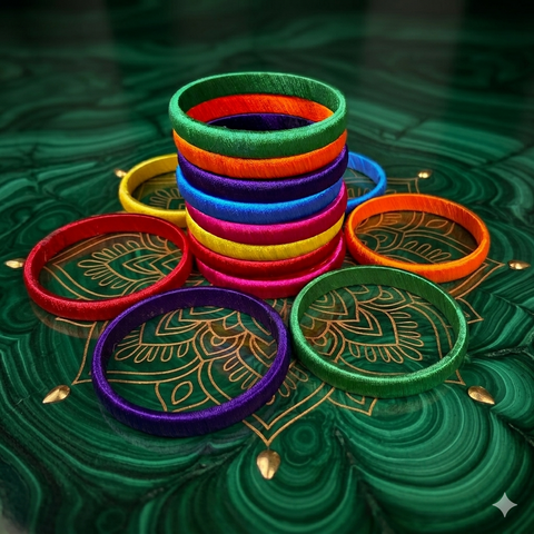 Thread Bangles | Colourful Thread Bangles For Women