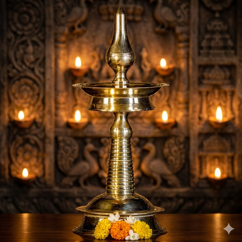 Kerala Brass Pooja Thali Set | 5 items | Pooja Set