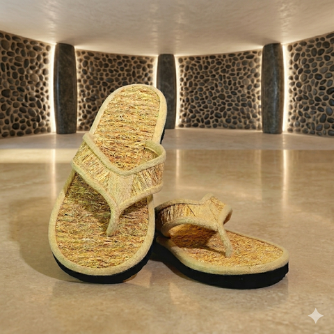 Handmade Vetiver Flip-Flops For Men | Ramacham Slippers| Ramacham Chappals