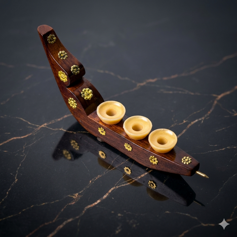 Wooden Chundan Vallam Pen/Pencil Holder | Snake Boat with Holder | Boat with Pen Holder