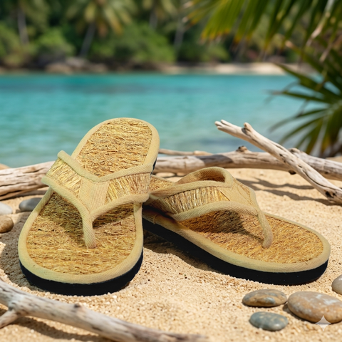 Handmade Vetiver Flip-Flops For Men | Ramacham Slippers| Ramacham Chappals
