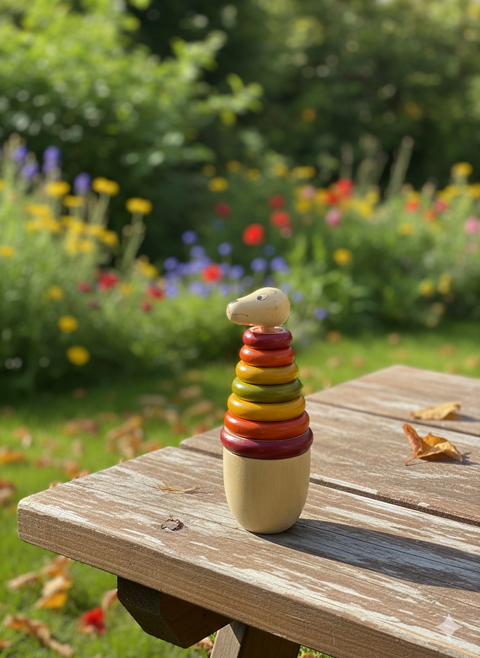 Channapatna Kangaroo Stacking Toy |Counting Set For Kids