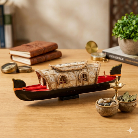 Kerala Kumarakom House Boat with Two Windows | Home Decor |Gift
