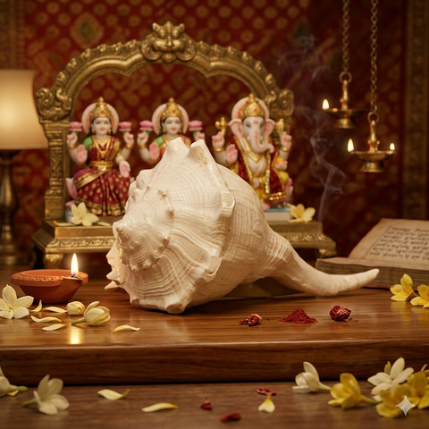 Valampiri Shankh Small | Blowing Conch Shell for Pooja