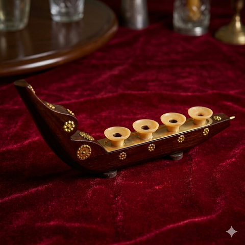 Wooden Chundan Vallam Pen/Pencil Holder | Snake Boat with Holder | Boat with Pen Holder