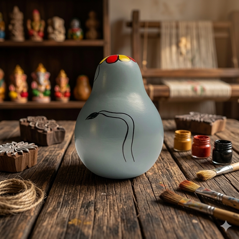 Wooden Elephant Balancing Doll