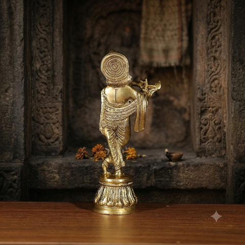 Divine Brass Krishna Statue