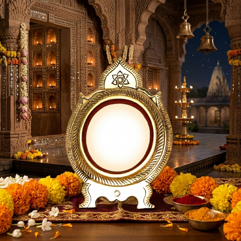 Aranmula Kannadi | Tabletop | Original Metal Mirror of Kerala