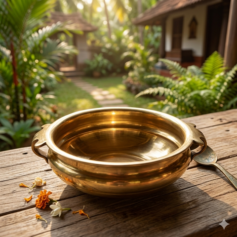 Traditional Brass Uruli (Medium) | Decorative Collectible
