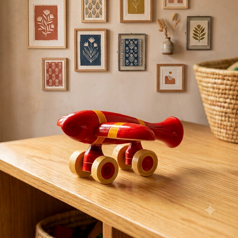 Wooden Aeroplane Toy | Channapatna Toys Online Shopping