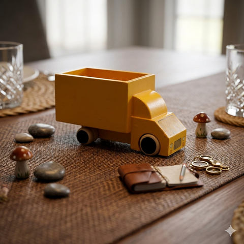 Wooden Food Truck Toy For Kids