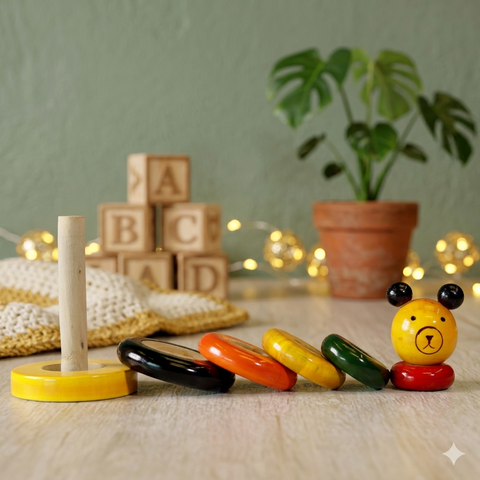 Wooden Bear Stacking Toy