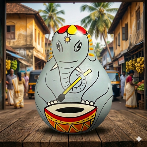Wooden Elephant Balancing Doll