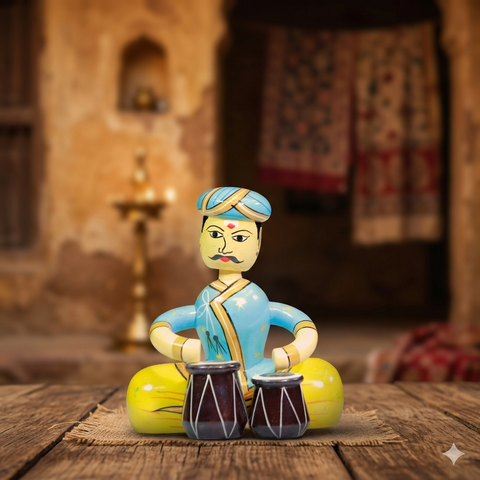 Wooden Musician Figurines