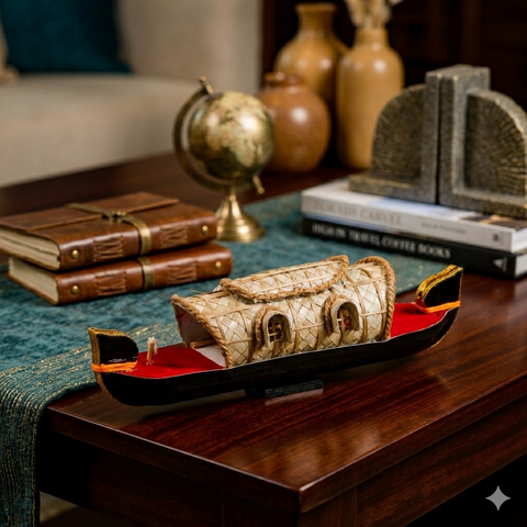 Kerala Kumarakom House Boat with Two Windows | Home Decor |Gift
