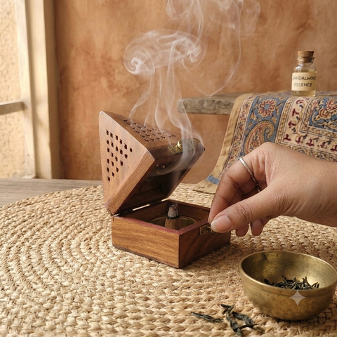 Wooden Agarbatti Holder | Dhoop Stand