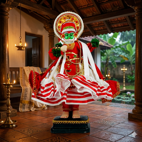 Kathakali Figurine (Pacha Vesham) | Kerala Handicraft Doll