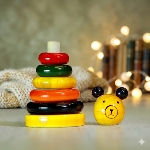 Wooden Bear Stacking Toy