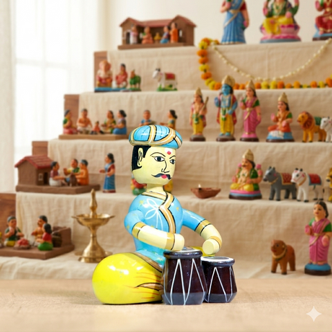Wooden Musician Figurines