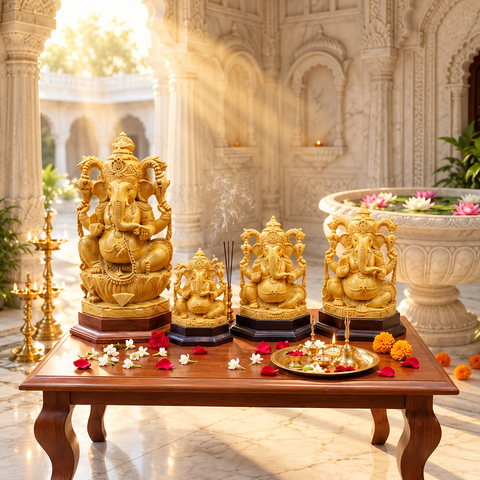 Whitewood Ganesh Statue | Handcrafted Religious Idols