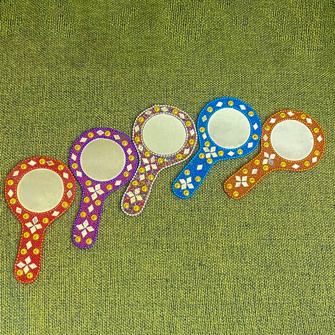 Handcrafted Hand Mirror (Assorted colours)