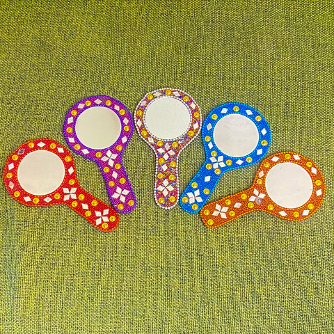 Handcrafted Hand Mirror (Assorted colours)