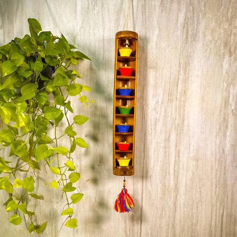 Decorative Multicolour festive Diyas with stand