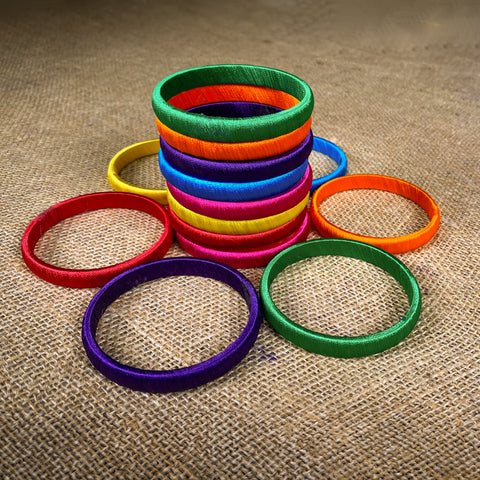 Thread Bangles | Colourful Thread Bangles For Women