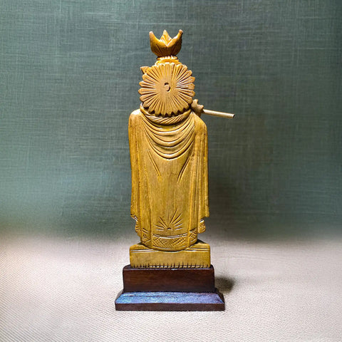 handcrafted krishna idol