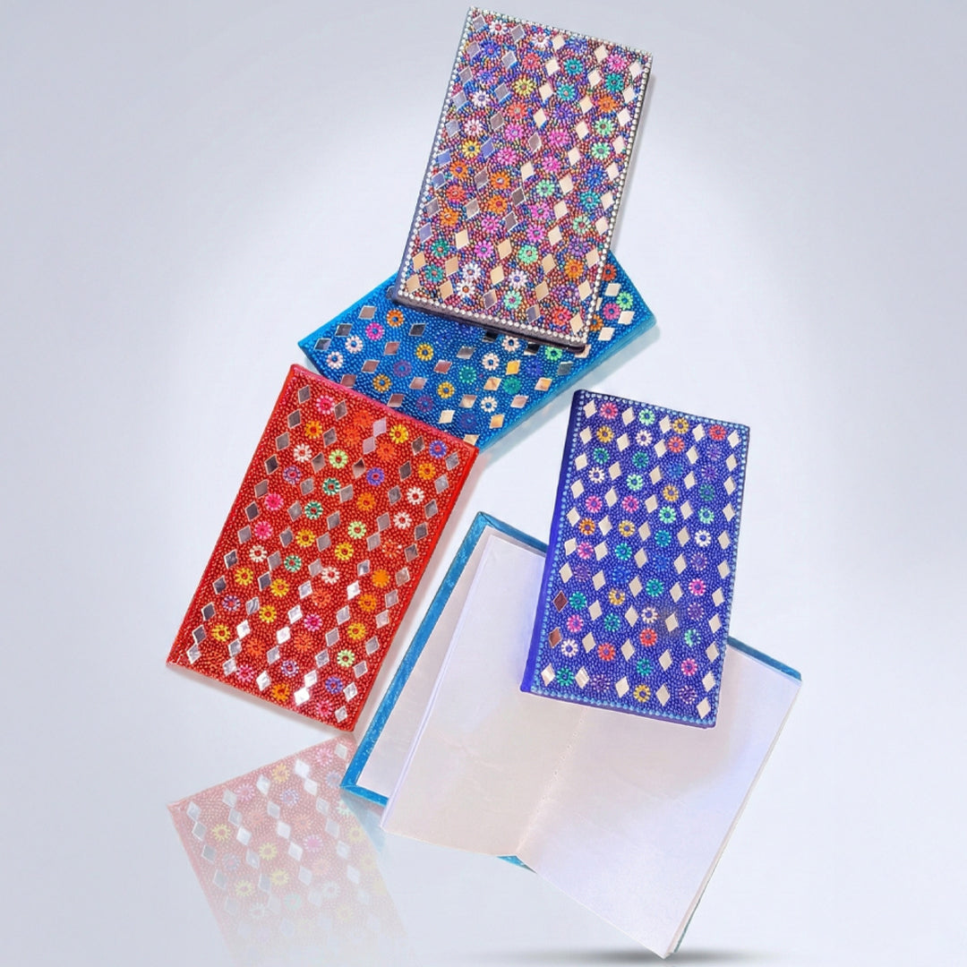 Handmade Beaded & Mirror-Work Notepad – Small– CultureShoppe