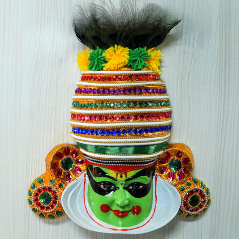 Kathakali Krishna Face Wall Hanging | Wall Decor | Kathakali Wall Decor