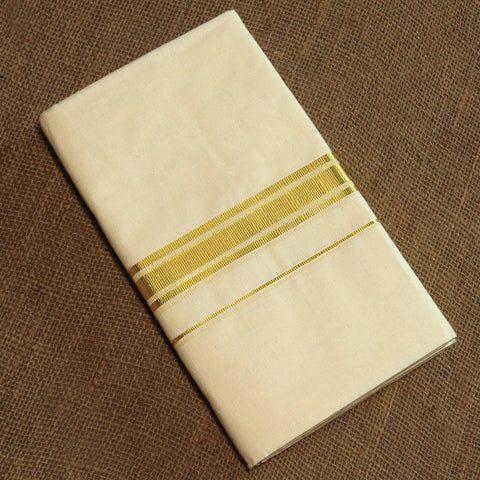 Kerala Kasav Mund 1 inch Border for Men | Kerala Dhothies for Men | Onam Collections