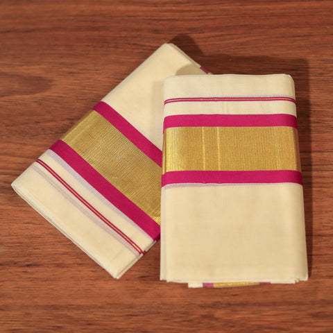 kerala set mundranipink