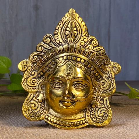 metal durgadevi face wall hanging