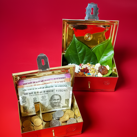 Brass Panapetti / Betel Leaf Box (Vettila Chellam) — Traditional Kerala Housewarming Ceremony Box