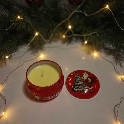 Scented Christmas Candle in Tin | Festive Travel Candle