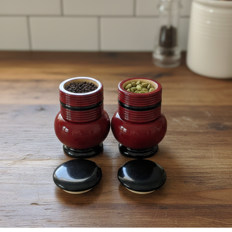 Channapatna Wooden Utility Jar with Lid - Large