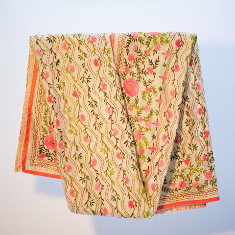 Hand-Embroidered Phulkari Shawl