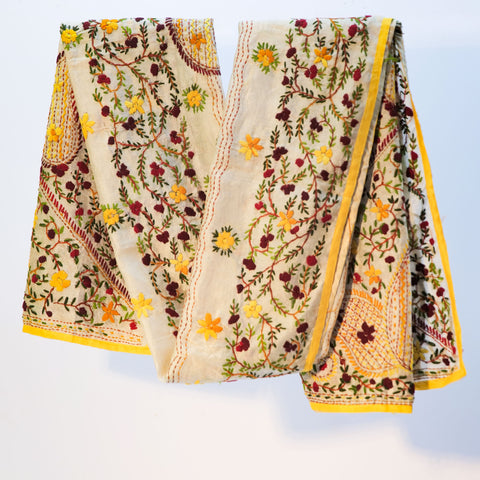Hand-Embroidered Phulkari Shawl