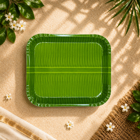 Eco-Friendly Biodegradable Plates – Banana Leaf Inspired